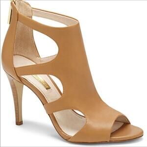 EUC Louise st Cie Sandal Heels lo-Winnie Nude/Tan Size